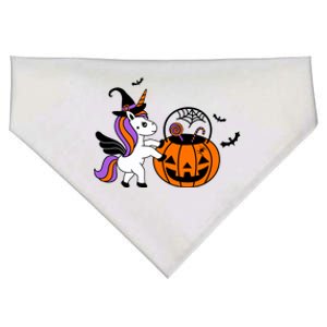 Unicorn Treat Or Trick Halloween USA-Made Doggie Bandana