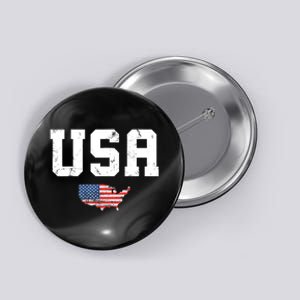 USA Tee Patriotic American Flag July 4th Button