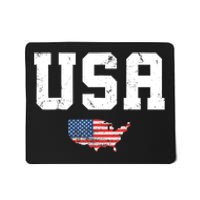 USA Tee Patriotic American Flag July 4th Mousepad