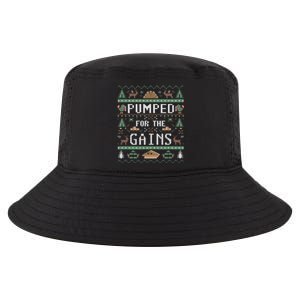 Ugly Thanksgiving Pumped For The Gains Fall Autumn Feast Cool Comfort Performance Bucket Hat