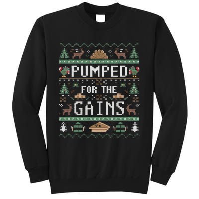 Ugly Thanksgiving Pumped For The Gains Fall Autumn Feast Sweatshirt