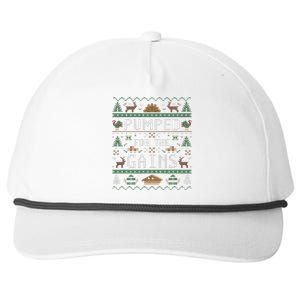 Ugly Thanksgiving Pumped For The Gains Fall Autumn Feast Snapback Five-Panel Rope Hat