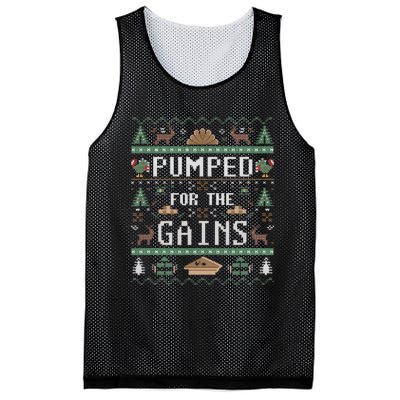 Ugly Thanksgiving Pumped For The Gains Fall Autumn Feast Mesh Reversible Basketball Jersey Tank