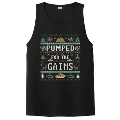 Ugly Thanksgiving Pumped For The Gains Fall Autumn Feast PosiCharge Competitor Tank