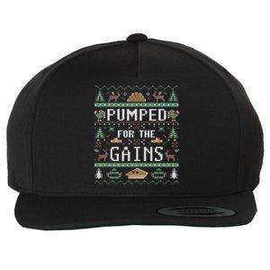 Ugly Thanksgiving Pumped For The Gains Fall Autumn Feast Wool Snapback Cap