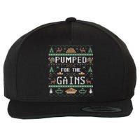 Ugly Thanksgiving Pumped For The Gains Fall Autumn Feast Wool Snapback Cap