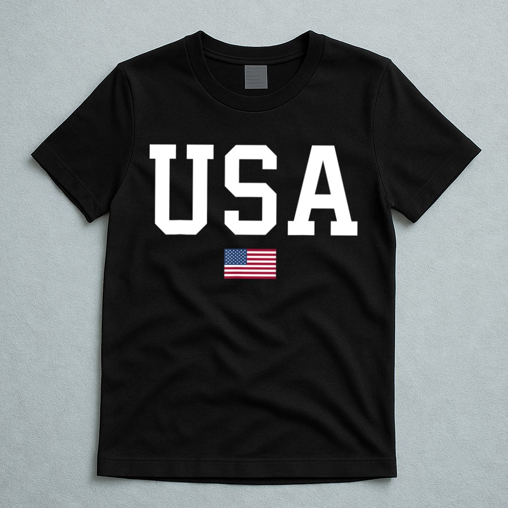 USA T Patriotic American Flag July 4th T-Shirt