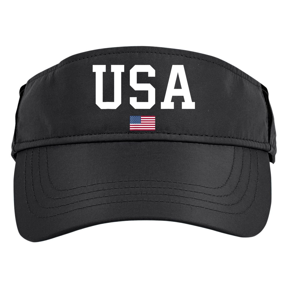 USA T Patriotic American Flag July 4th Adult Drive Performance Visor