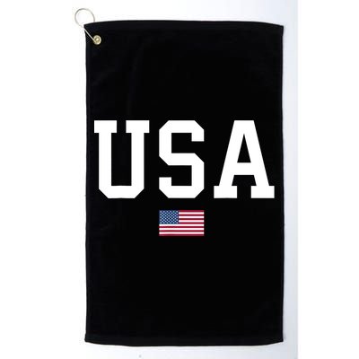 USA T Patriotic American Flag July 4th Golf Towel