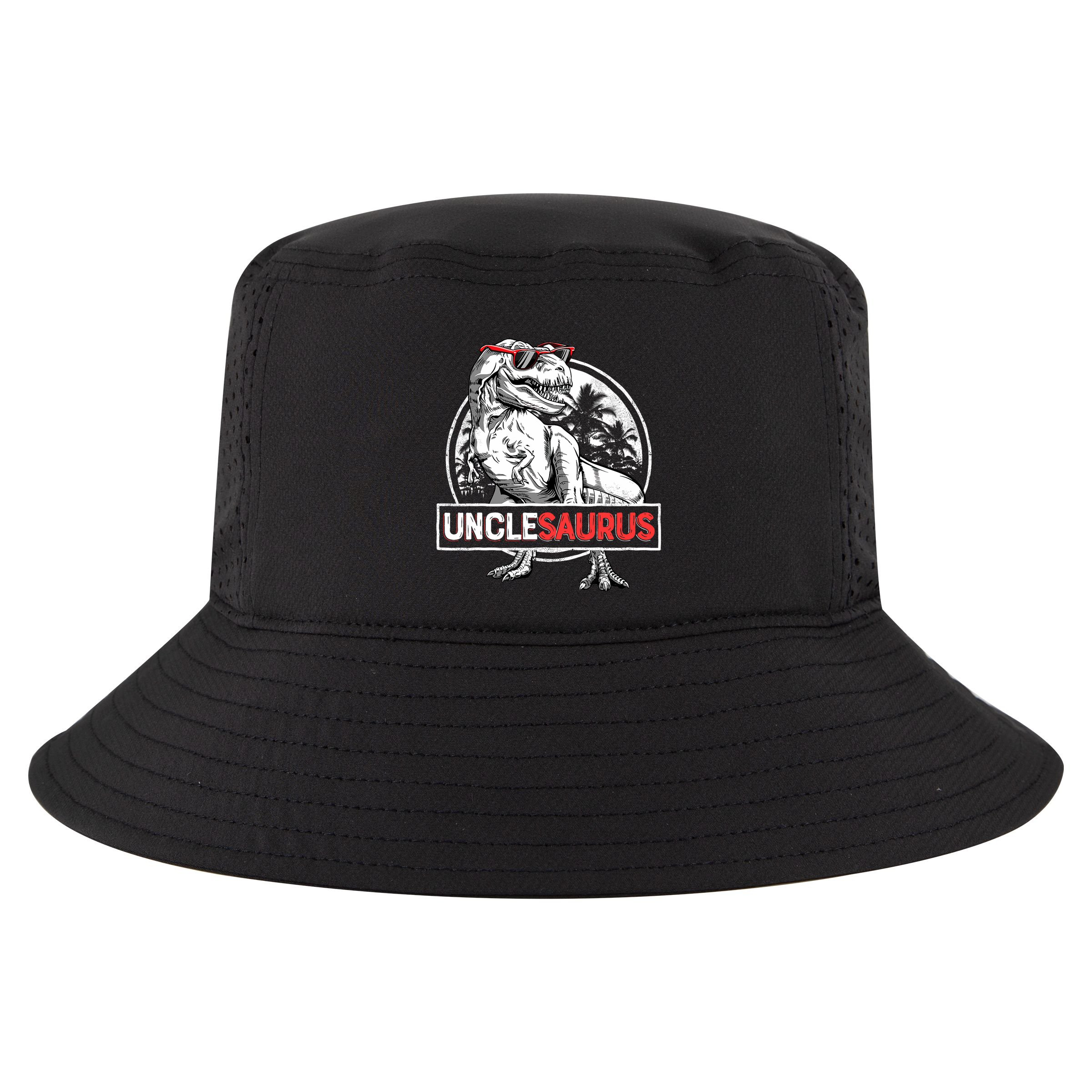 Unclesaurus T Rex Dinosaur Uncle Saurus Family Matching Cool Comfort Performance Bucket Hat