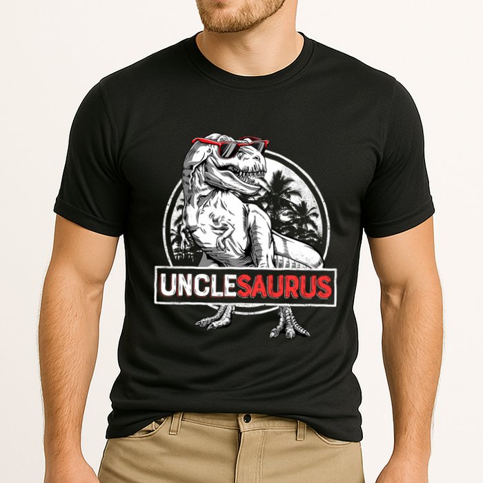 Unclesaurus T Rex Dinosaur Uncle Saurus Family Matching Performance Shirt
