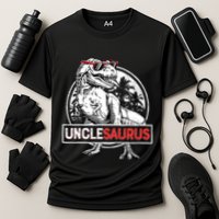 Unclesaurus T Rex Dinosaur Uncle Saurus Family Matching Performance Shirt
