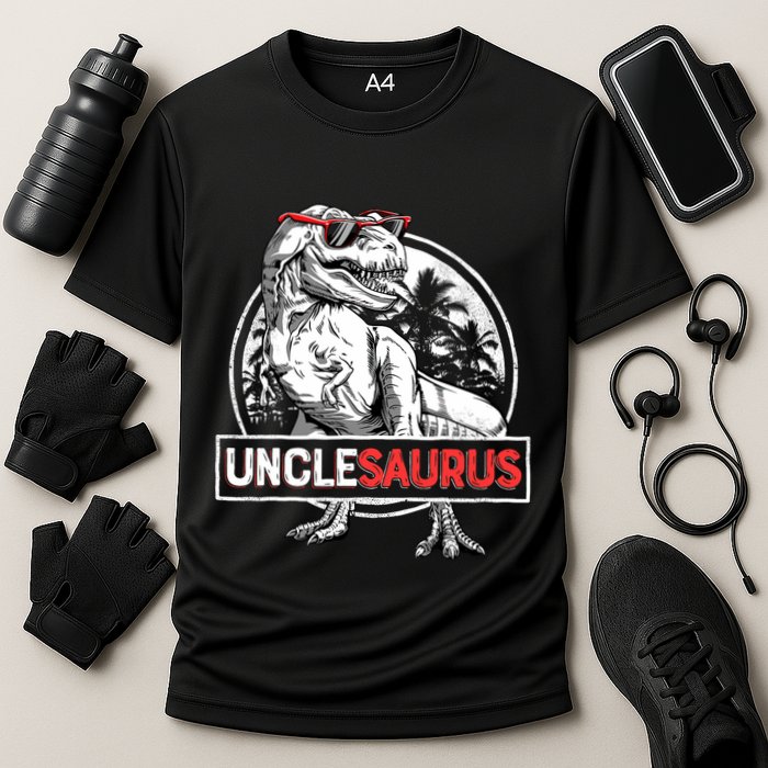 Unclesaurus T Rex Dinosaur Uncle Saurus Family Matching Performance Shirt