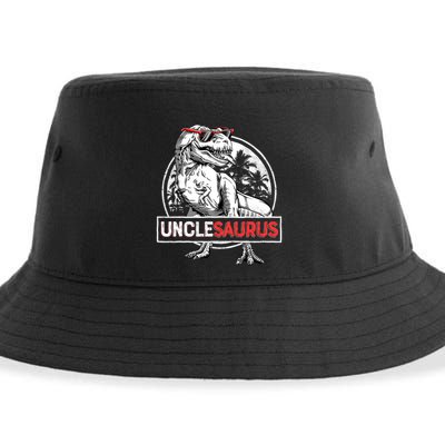 Unclesaurus T Rex Dinosaur Uncle Saurus Family Matching Sustainable Bucket Hat
