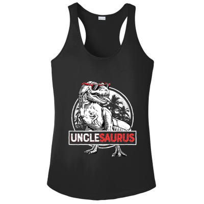 Unclesaurus T Rex Dinosaur Uncle Saurus Family Matching Ladies PosiCharge Competitor Racerback Tank
