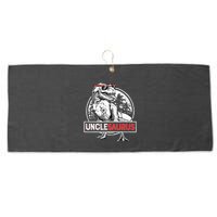 Unclesaurus T Rex Dinosaur Uncle Saurus Family Matching Large Microfiber Waffle Golf Towel