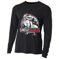 Unclesaurus T Rex Dinosaur Uncle Saurus Family Matching Cooling Performance Long Sleeve Crew