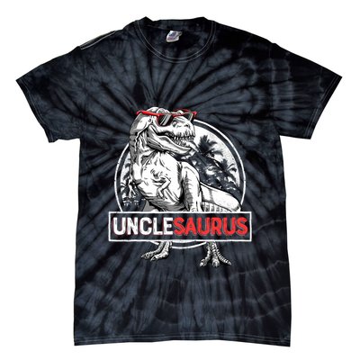 Unclesaurus T Rex Dinosaur Uncle Saurus Family Matching Tie-Dye T-Shirt