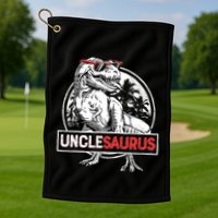 Unclesaurus T Rex Dinosaur Uncle Saurus Family Matching Golf Towel