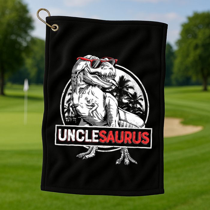 Unclesaurus T Rex Dinosaur Uncle Saurus Family Matching Golf Towel