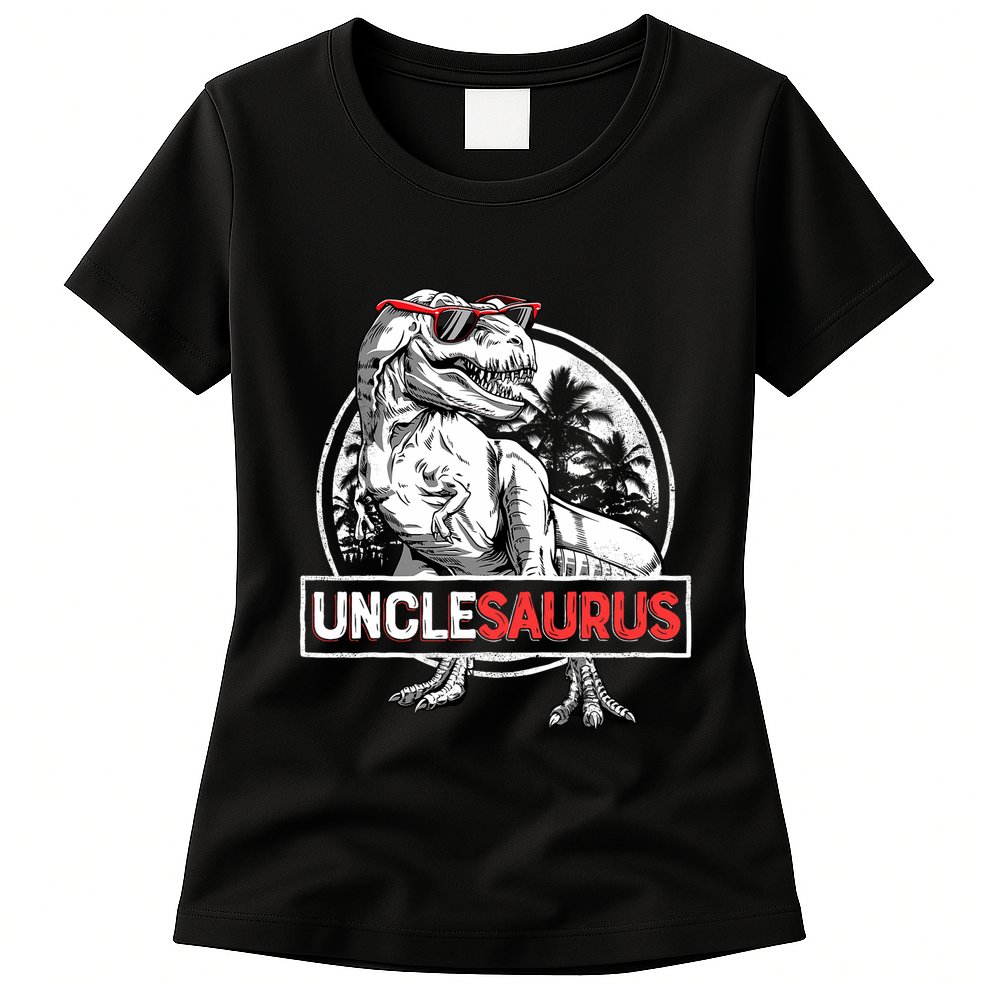 Unclesaurus T Rex Dinosaur Uncle Saurus Family Matching Womens T-Shirt