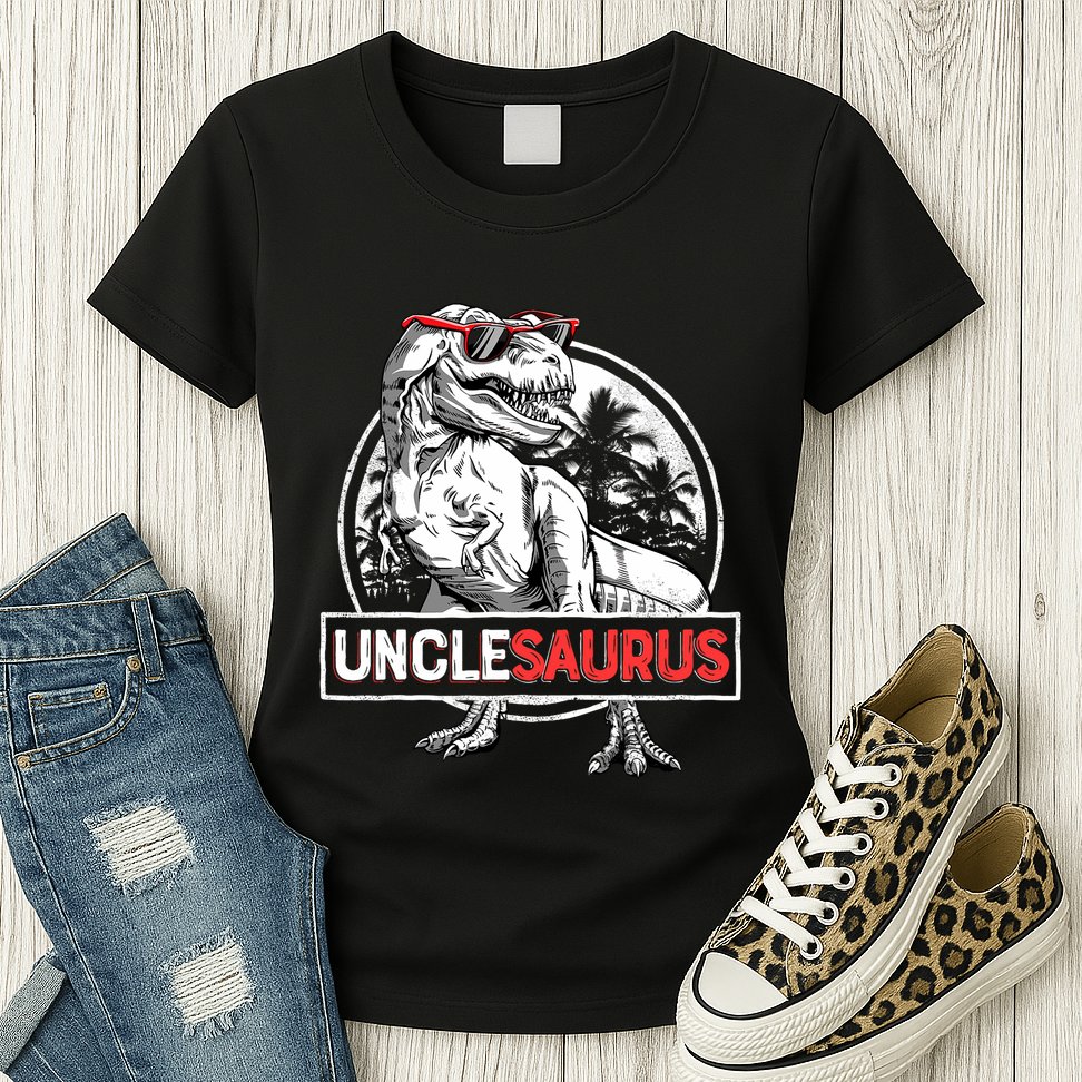 Unclesaurus T Rex Dinosaur Uncle Saurus Family Matching Womens T-Shirt