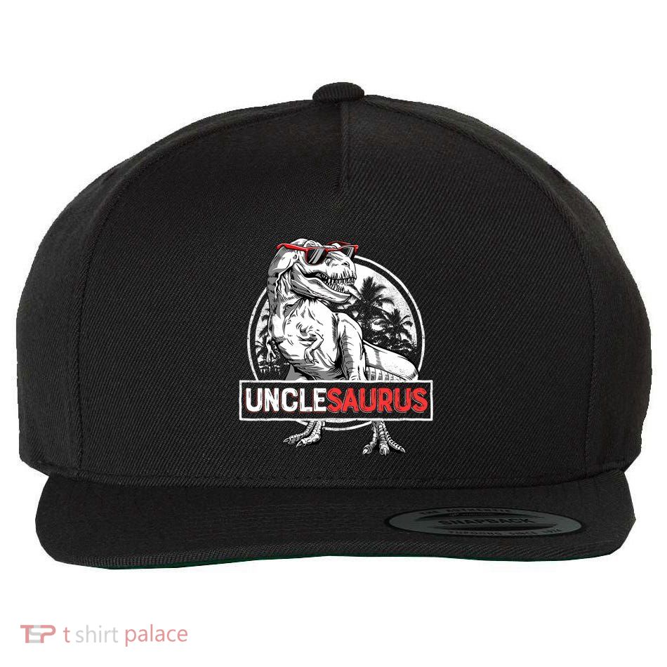 Unclesaurus T Rex Dinosaur Uncle Saurus Family Matching Wool Snapback Cap