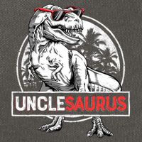 Unclesaurus T Rex Dinosaur Uncle Saurus Family Matching Cotton Canvas Backpack