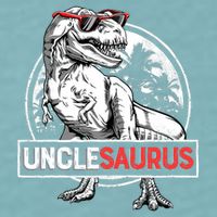 Unclesaurus T Rex Dinosaur Uncle Saurus Family Matching Sueded Cloud Jersey T-Shirt