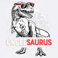 Unclesaurus T Rex Dinosaur Uncle Saurus Family Matching Garment-Dyed Sweatshirt
