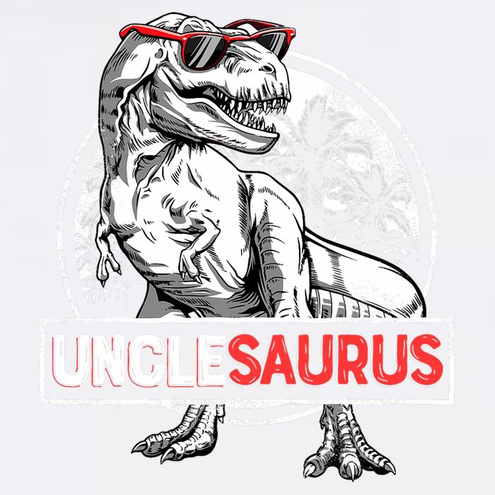 Unclesaurus T Rex Dinosaur Uncle Saurus Family Matching Garment-Dyed Sweatshirt