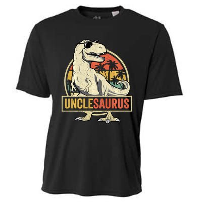 Unclesaurus T Rex Dinosaur Uncle Saurus Family Matching Long Sleeve Cooling Performance Crew T-Shirt