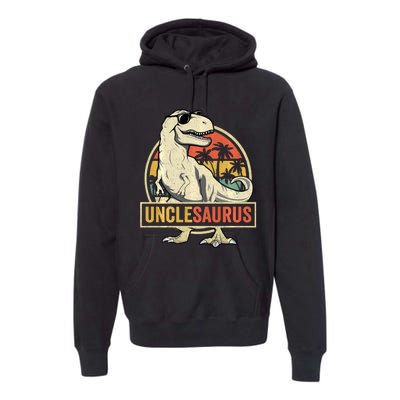 Unclesaurus T Rex Dinosaur Uncle Saurus Family Matching Long Sleeve Premium Hoodie