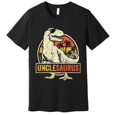 Unclesaurus T Rex Dinosaur Uncle Saurus Family Matching Long Sleeve Premium T-Shirt