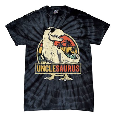 Unclesaurus T Rex Dinosaur Uncle Saurus Family Matching Long Sleeve Tie-Dye T-Shirt