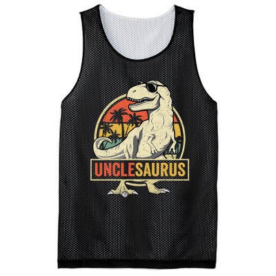 Unclesaurus T Rex Dinosaur Uncle Saurus Family Matching Mesh Reversible Basketball Jersey Tank