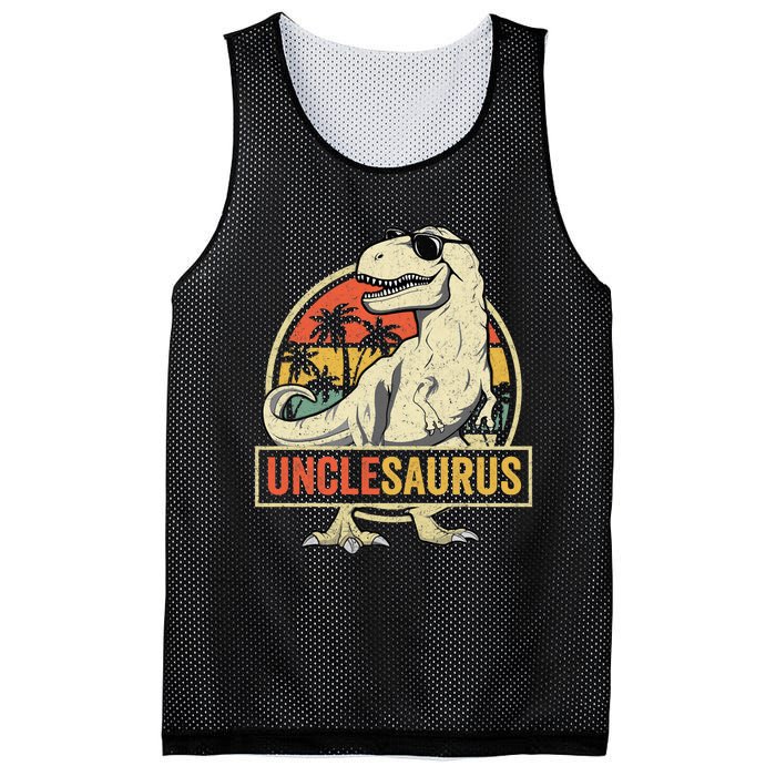 Unclesaurus T Rex Dinosaur Uncle Saurus Family Matching Mesh Reversible Basketball Jersey Tank