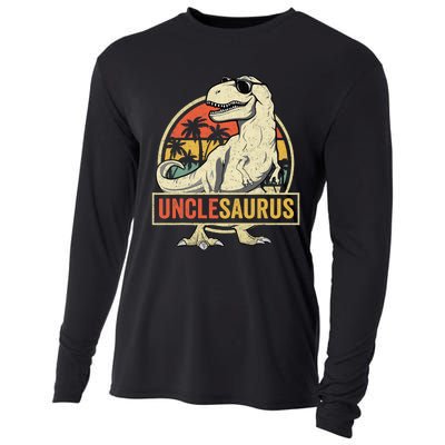 Unclesaurus T Rex Dinosaur Uncle Saurus Family Matching Cooling Performance Long Sleeve Crew