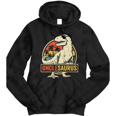 Unclesaurus T Rex Dinosaur Uncle Saurus Family Matching Tie Dye Hoodie