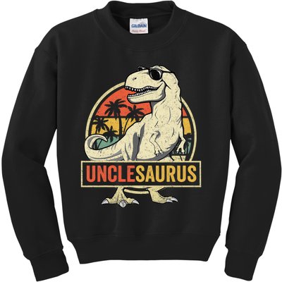 Unclesaurus T Rex Dinosaur Uncle Saurus Family Matching Kids Sweatshirt