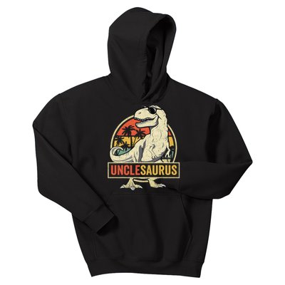 Unclesaurus T Rex Dinosaur Uncle Saurus Family Matching Kids Hoodie