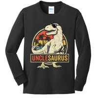 Unclesaurus T Rex Dinosaur Uncle Saurus Family Matching Kids Long Sleeve Shirt