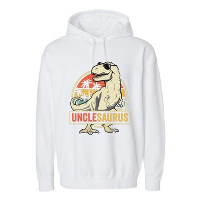 Unclesaurus T Rex Dinosaur Uncle Saurus Family Matching Garment-Dyed Fleece Hoodie