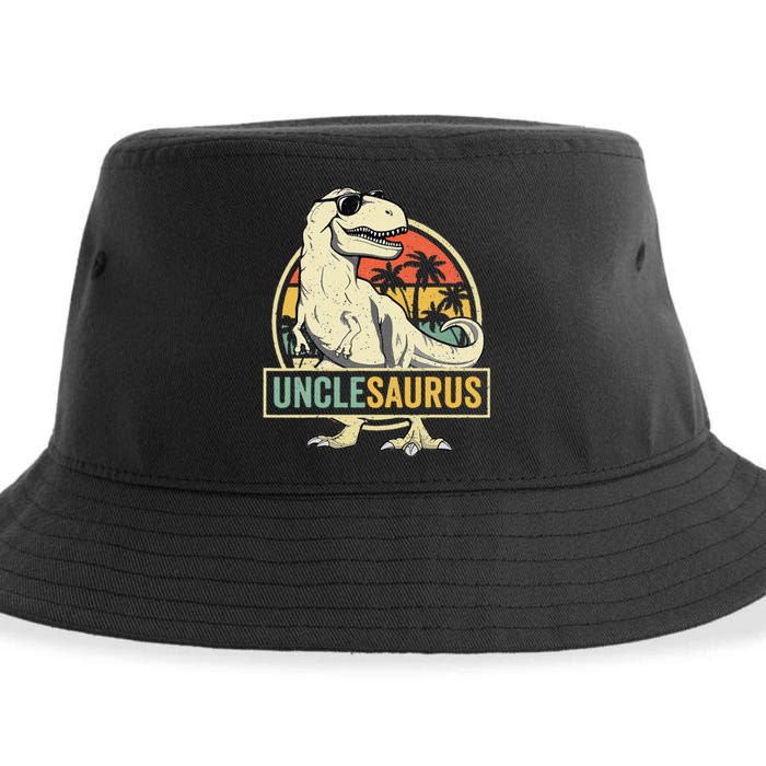 Unclesaurus T Rex Dinosaur Uncle Saurus Family Matching Sustainable Bucket Hat