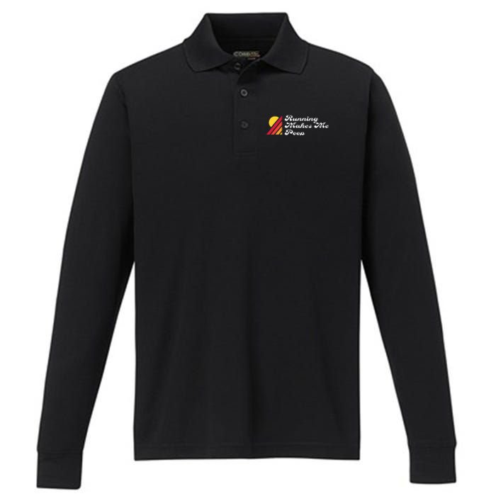 Ultrarunning Trail Running T Running Makes Me Poop Performance Long Sleeve Polo