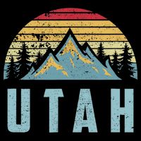 Utah Tee Retro Vintage Mountains Hiking Nature Doggie Tank