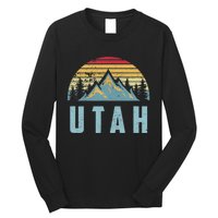 Utah Tee Retro Vintage Mountains Hiking Nature Long Sleeve Shirt