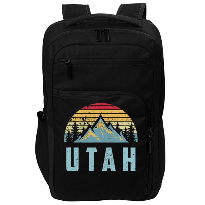 Utah Tee Retro Vintage Mountains Hiking Nature Impact Tech Backpack