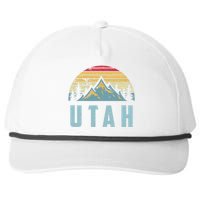 Utah Tee Retro Vintage Mountains Hiking Nature Snapback Five-Panel Rope Hat