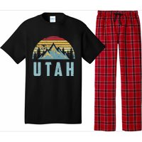 Utah Tee Retro Vintage Mountains Hiking Nature Pajama Set